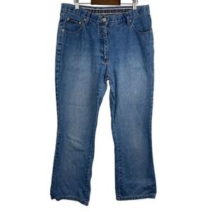 Vintage Y2K BUM Equipment Wide Leg Jeans Womens 12 Blue Baggy 90s Skater Street